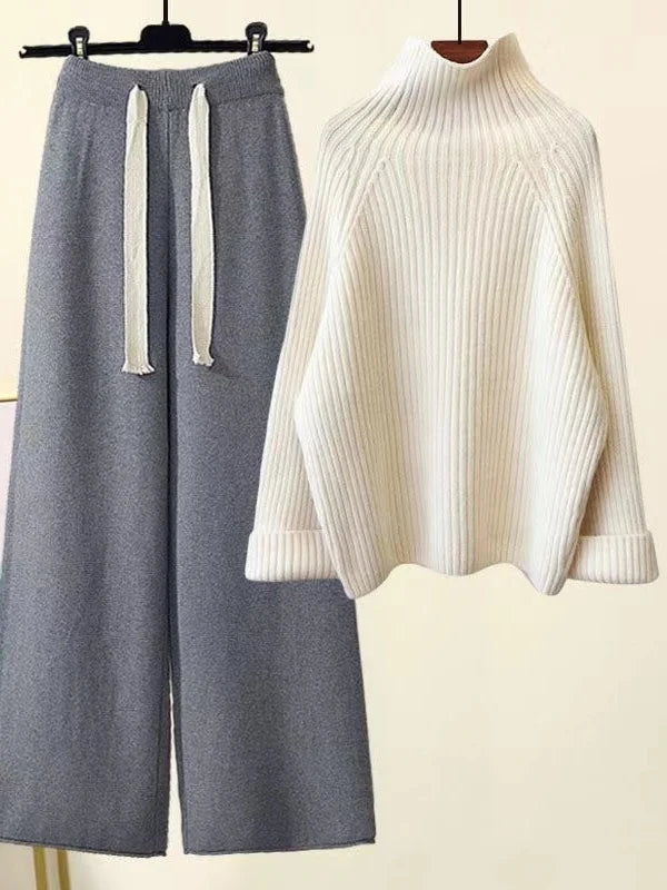 Ensemble en tricot automne hiver pour femmes