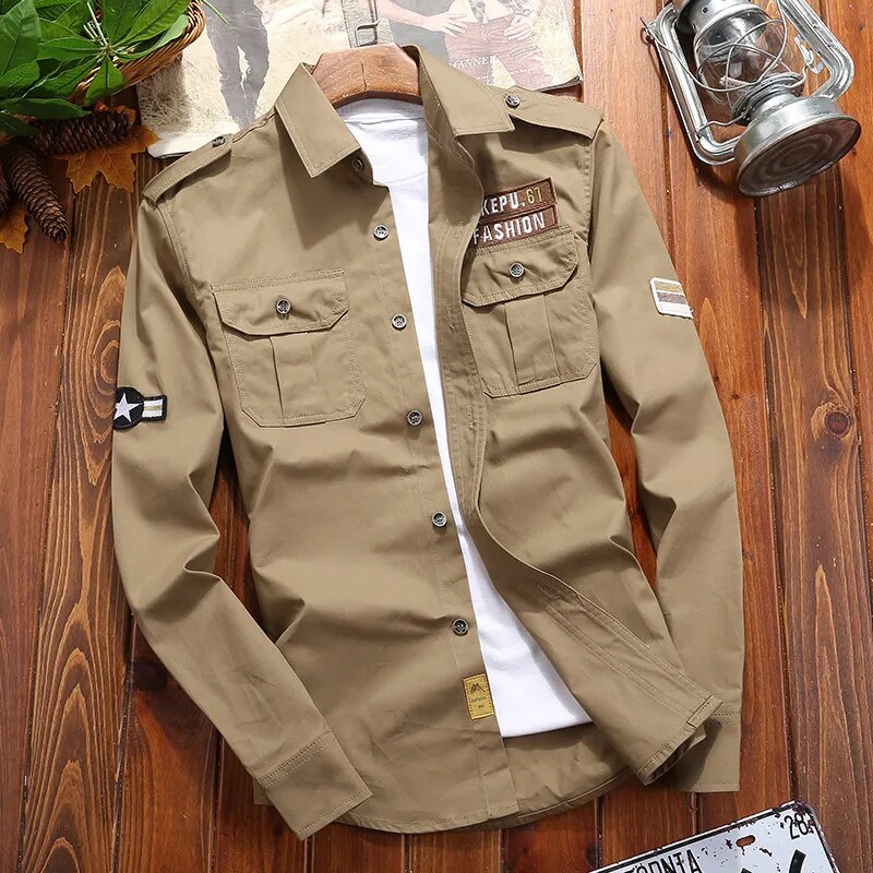 Men's Ranger Shirt with Long Sleeves and Buttons with Chest Pockets – Classic Workwear Style