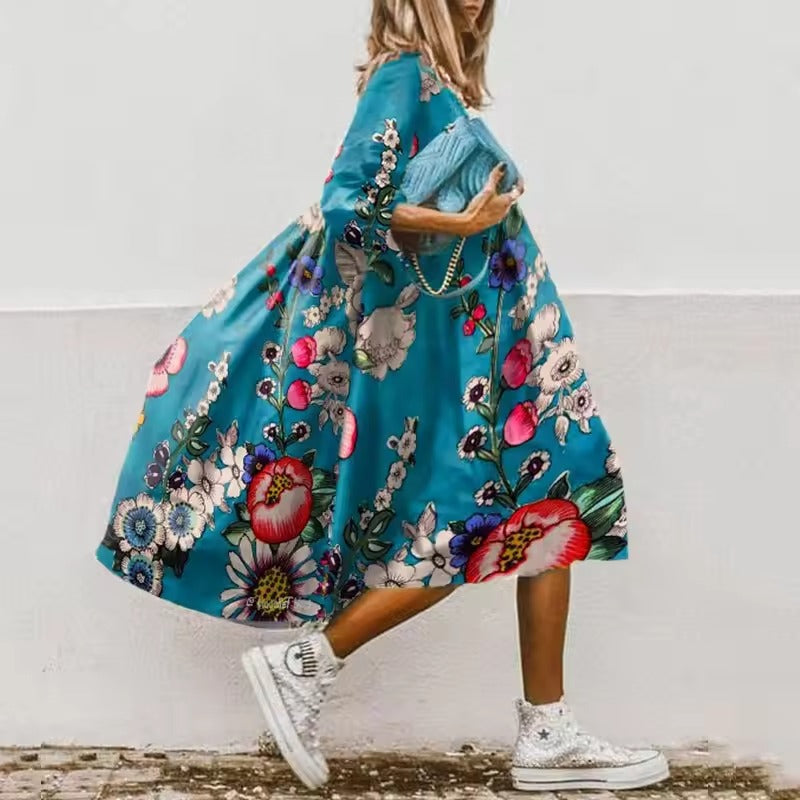 Robe d'été femme de plage | Mi-longue