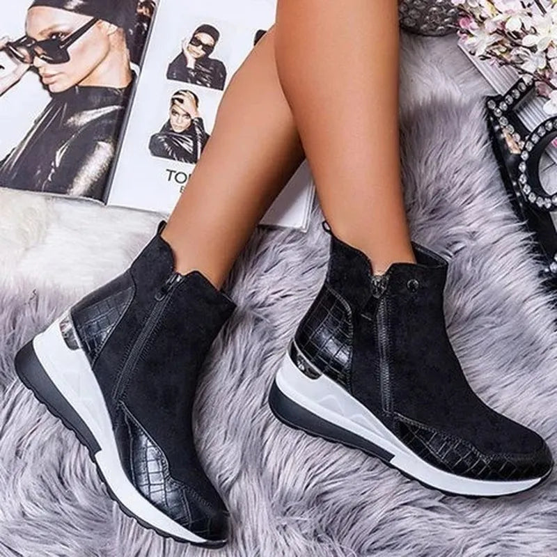 Bottes de printemps confort orthopédiques élégantes pour femmes – Bottines légères à plateforme, soutien quotidien et style décontractée laarzen