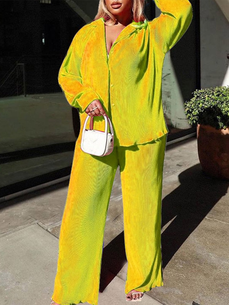 Ensemble Décontracté Coloré Élégant Femme – Tenue Deux-Pièces Stylée et Confortable