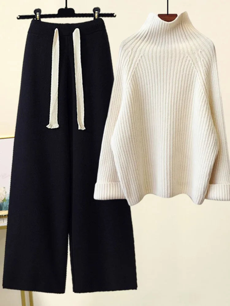 Ensemble en tricot automne hiver pour femmes