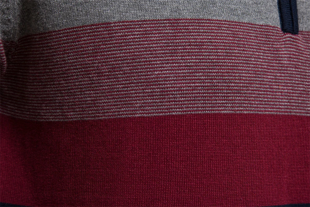 Pull Zippé À Rayures Homme – Style Intemporel Et Confort Moderne