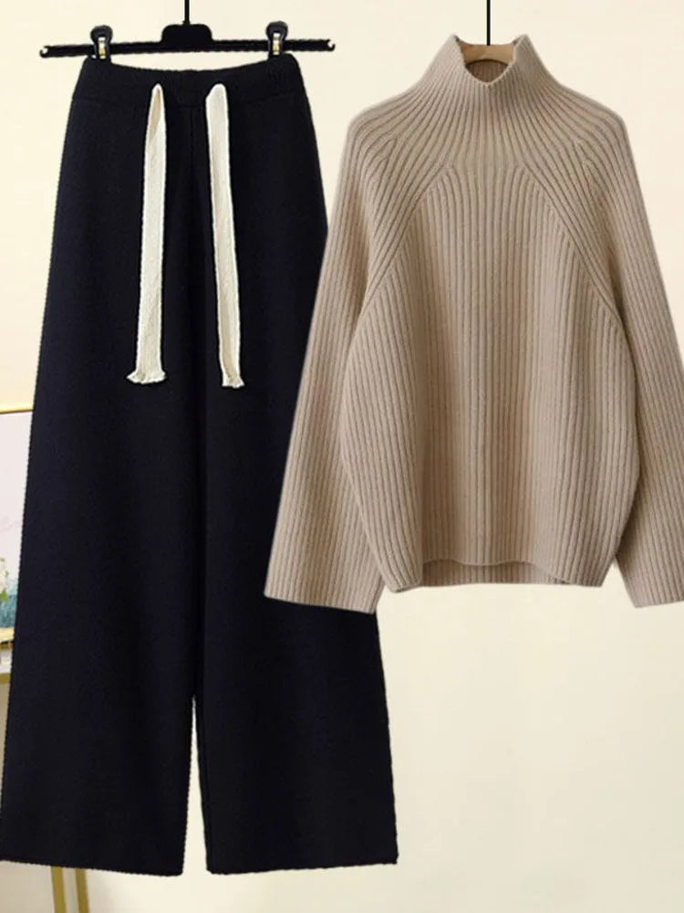 Ensemble en tricot automne hiver pour femmes