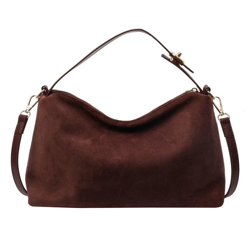 Sac à bandoulière en daim pour femme