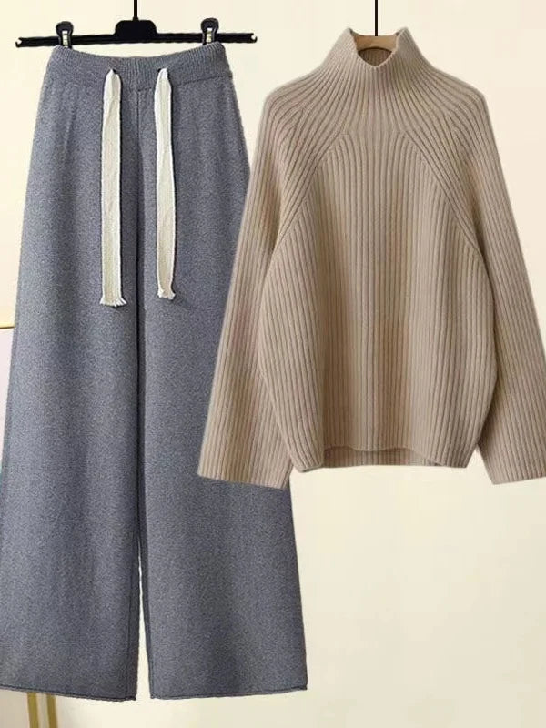 Ensemble en tricot automne hiver pour femmes