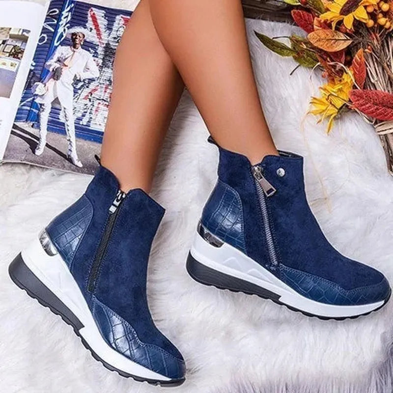Bottes de printemps confort orthopédiques élégantes pour femmes – Bottines légères à plateforme, soutien quotidien et style décontractée laarzen