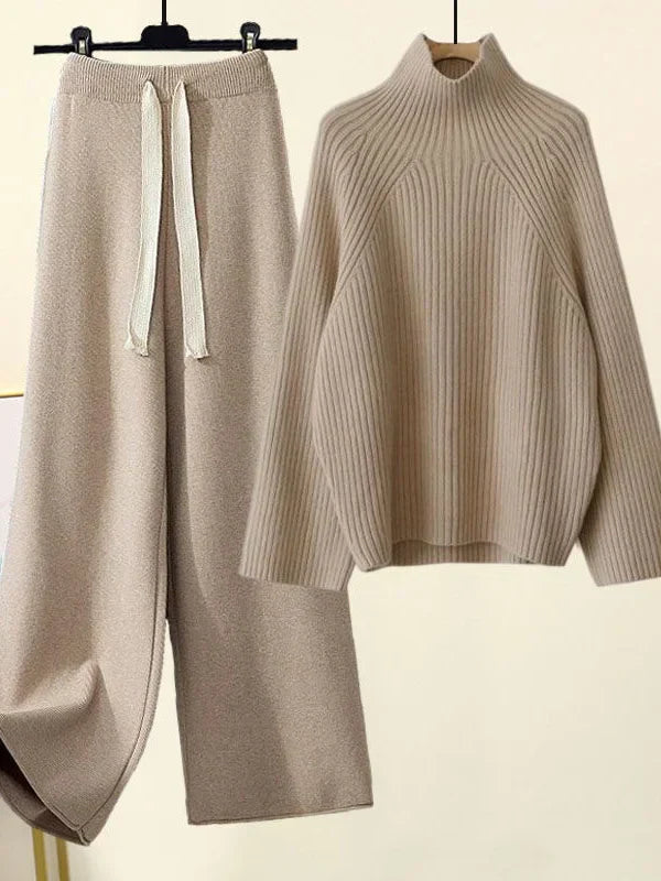 Ensemble en tricot automne hiver pour femmes