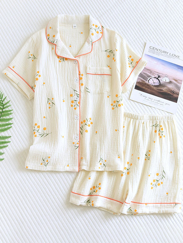 Femmes Pyjama Élégant en Coton