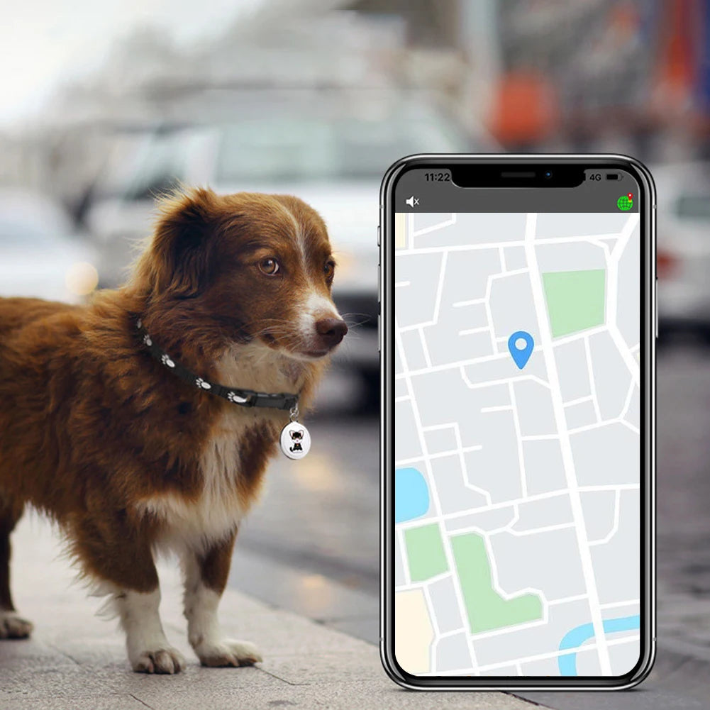 Mini Traceur GPS Étanche pour Chats Chiens – Suivi Intelligent Longue Distance Collier Compatible iOS Android
