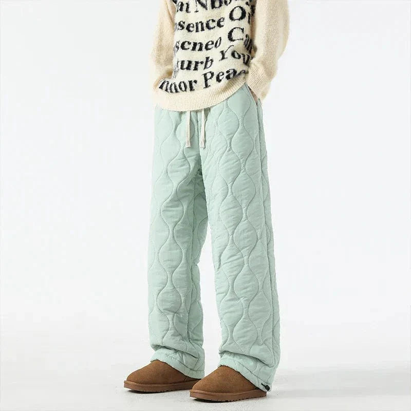 Pantalon Hiver Matelassé Homme à Coupe Ample – Pantalons Chauds et Confortables
