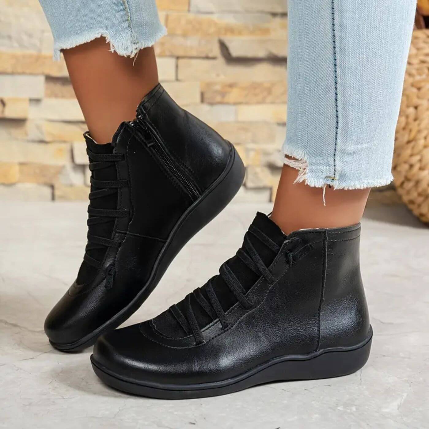 Bottes cheville confort élégantes pour femme