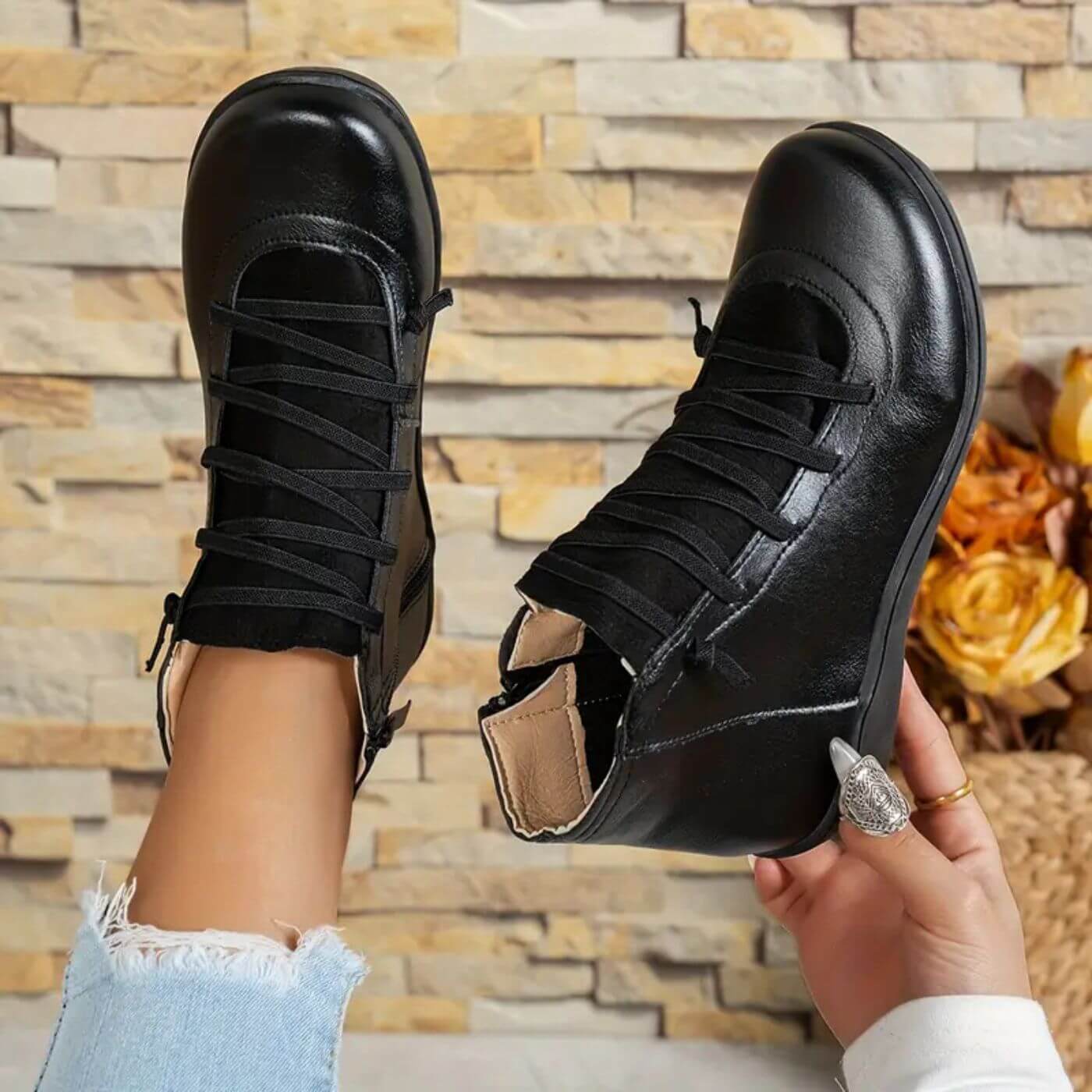 Bottes cheville confort élégantes pour femme