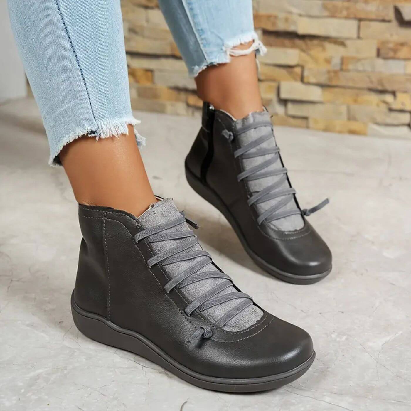Bottes cheville confort élégantes pour femme