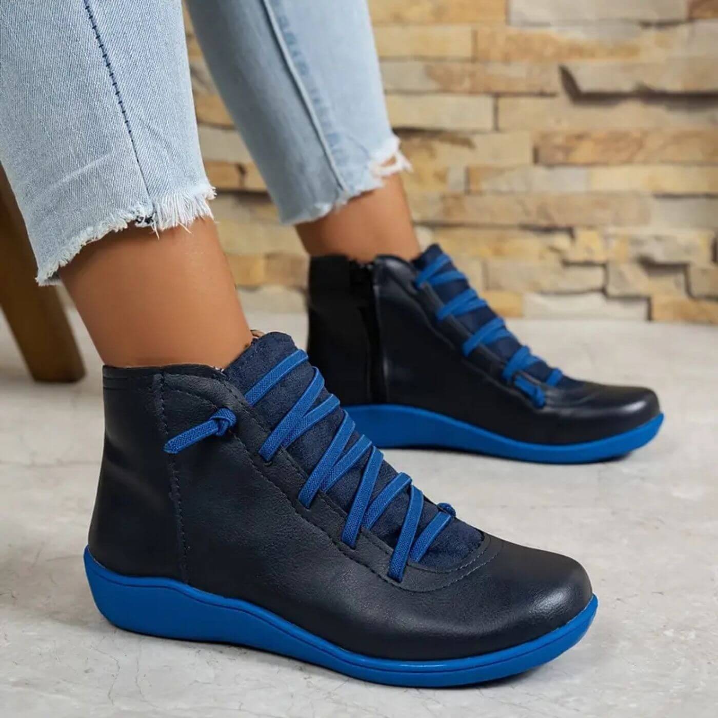Bottes cheville confort élégantes pour femme