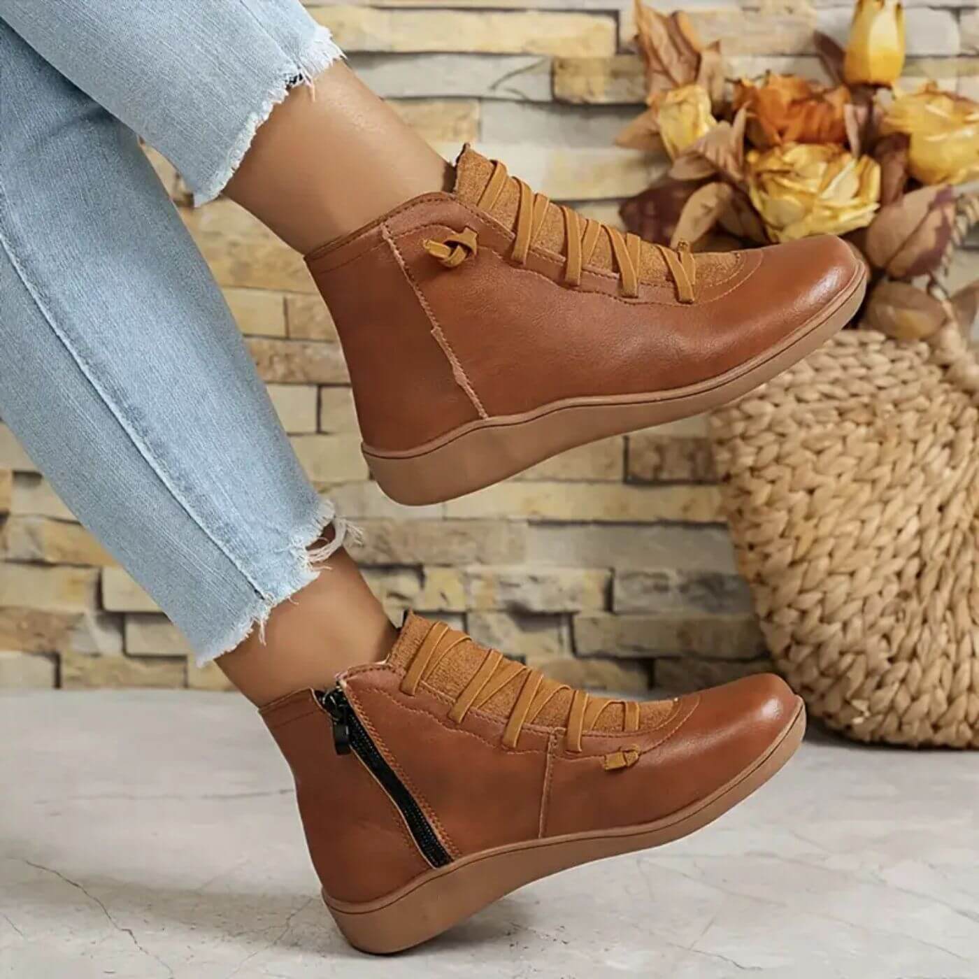 Bottes cheville confort élégantes pour femme