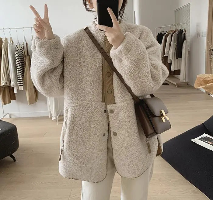 Veste Femme Teddy Premium – Manteau Douillet Élégant
