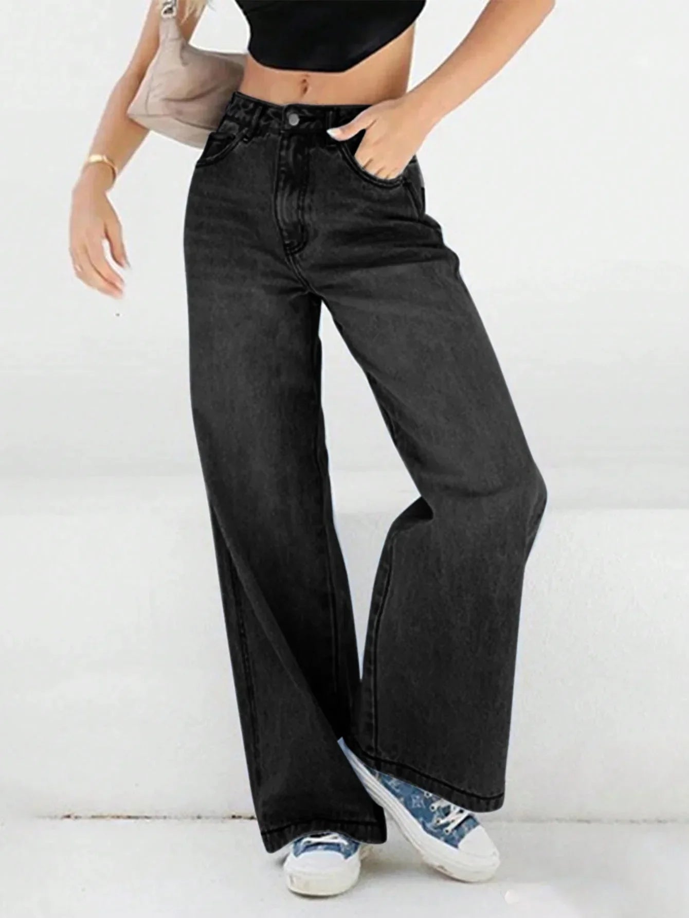 Jean baggy femme | Taille haute