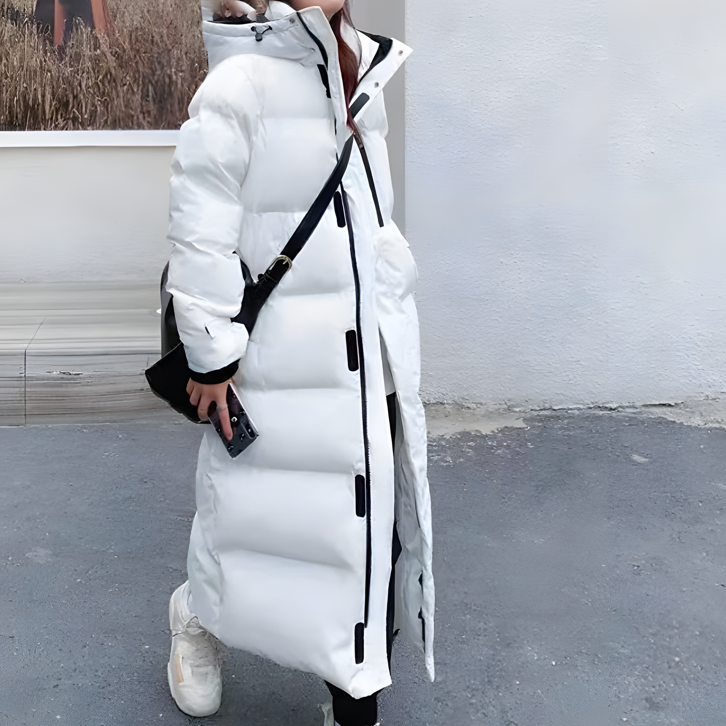 Manteau d'hiver matelassé à capuche pour femme