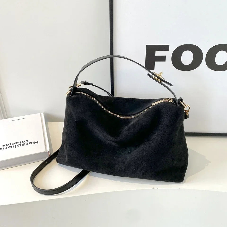 Sac à bandoulière en daim pour femme