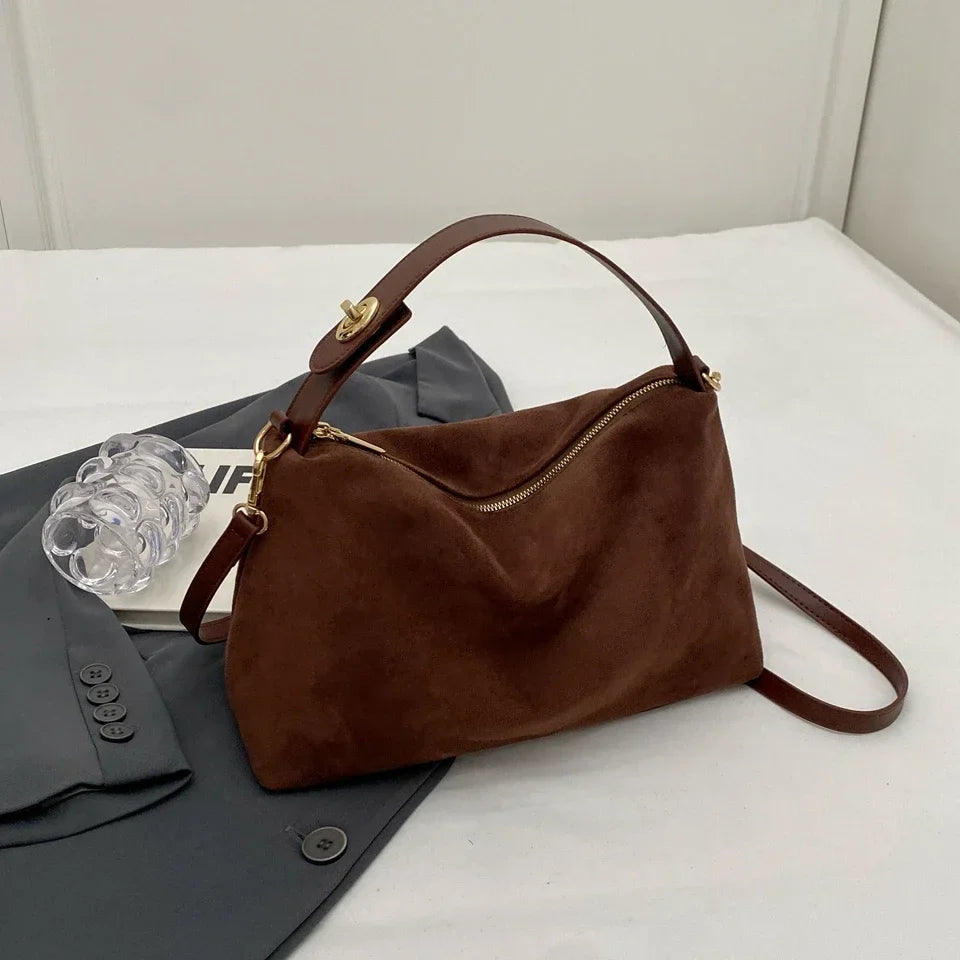 Sac à bandoulière en daim pour femme