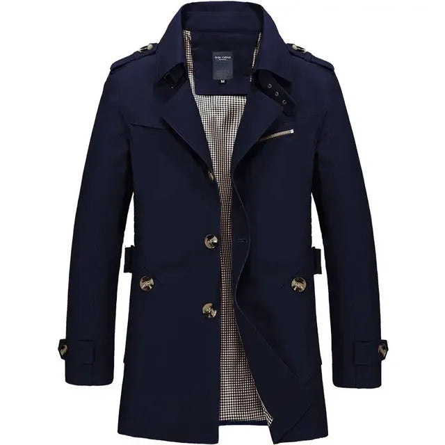 Manteau Trench Classique Léger Confortable Homme - Durable Élégant Intemporel Voyage Décontracté d'Été