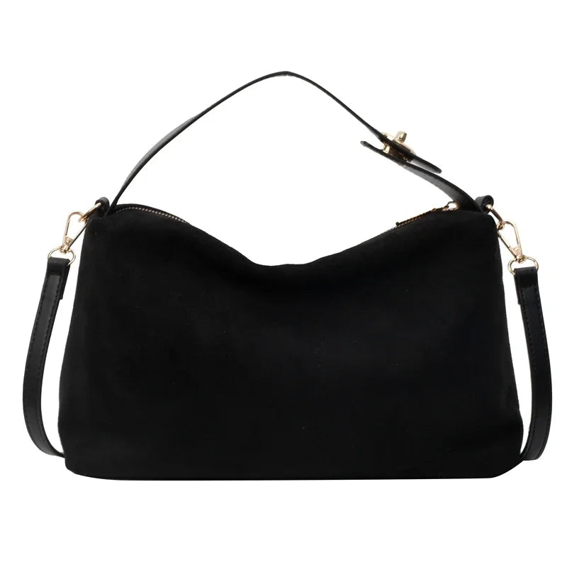 Sac à bandoulière en daim pour femme