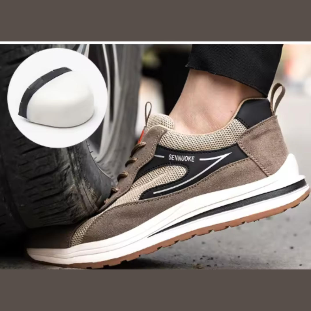 Baskets de sécurité légères durables homme – Embout en acier, antidérapantes, respirantes, chaussures de travail industrielles