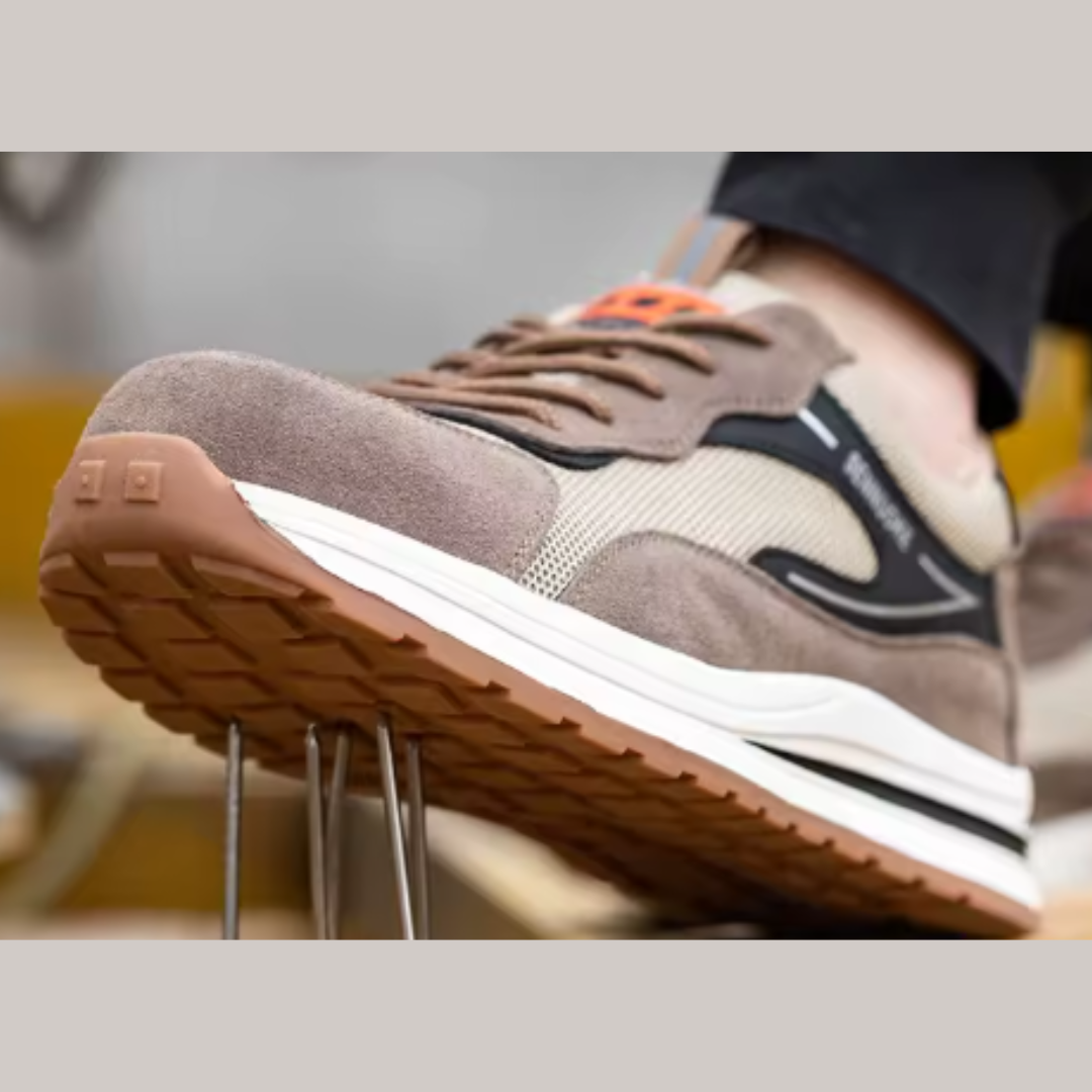 Baskets de sécurité légères durables homme – Embout en acier, antidérapantes, respirantes, chaussures de travail industrielles