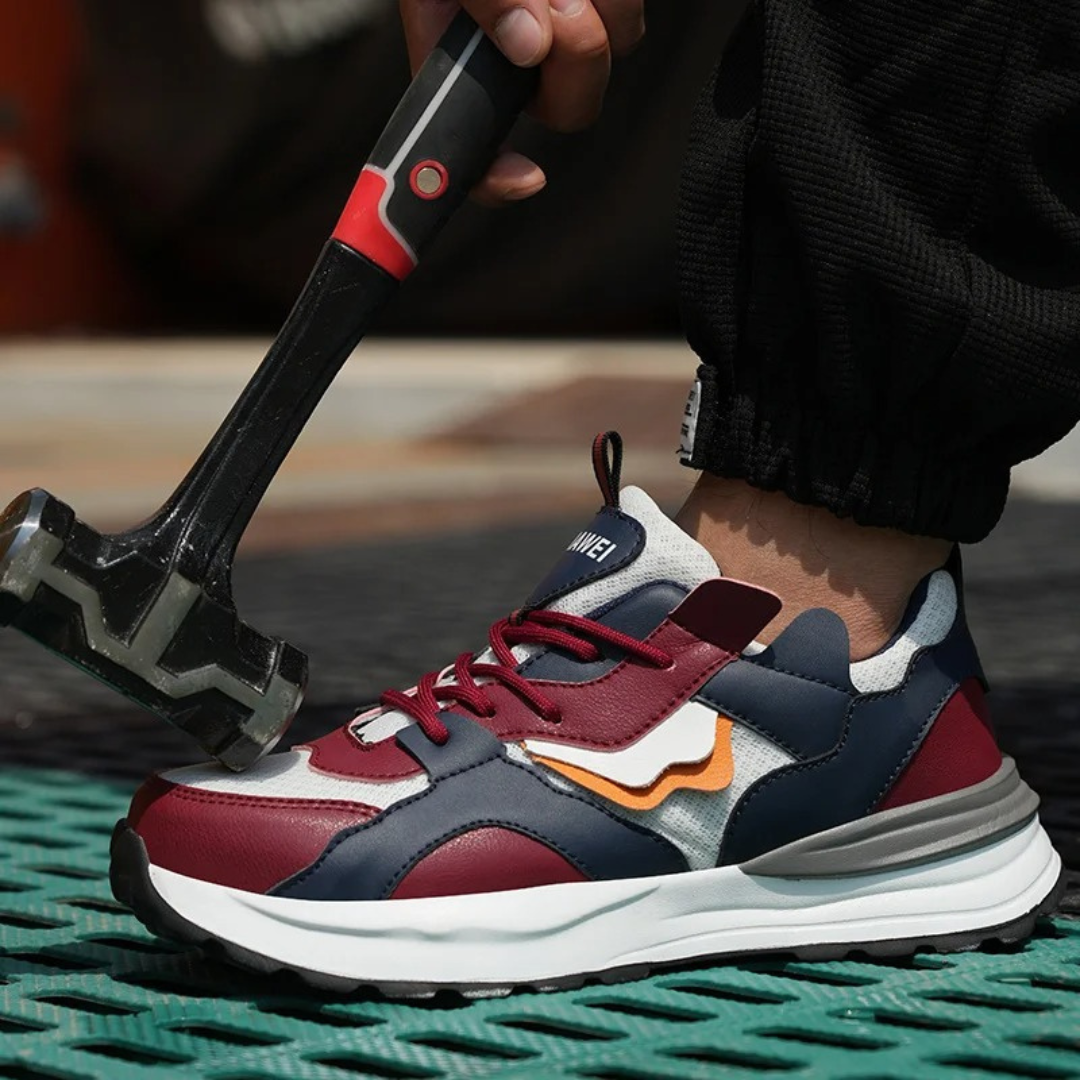Chaussures de sécurité anti-perforation pour homme – Embout en acier, légères, antidérapantes, baskets de travail durables