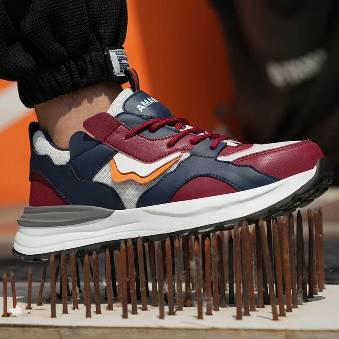 Chaussures de sécurité anti-perforation pour homme – Embout en acier, légères, antidérapantes, baskets de travail durables