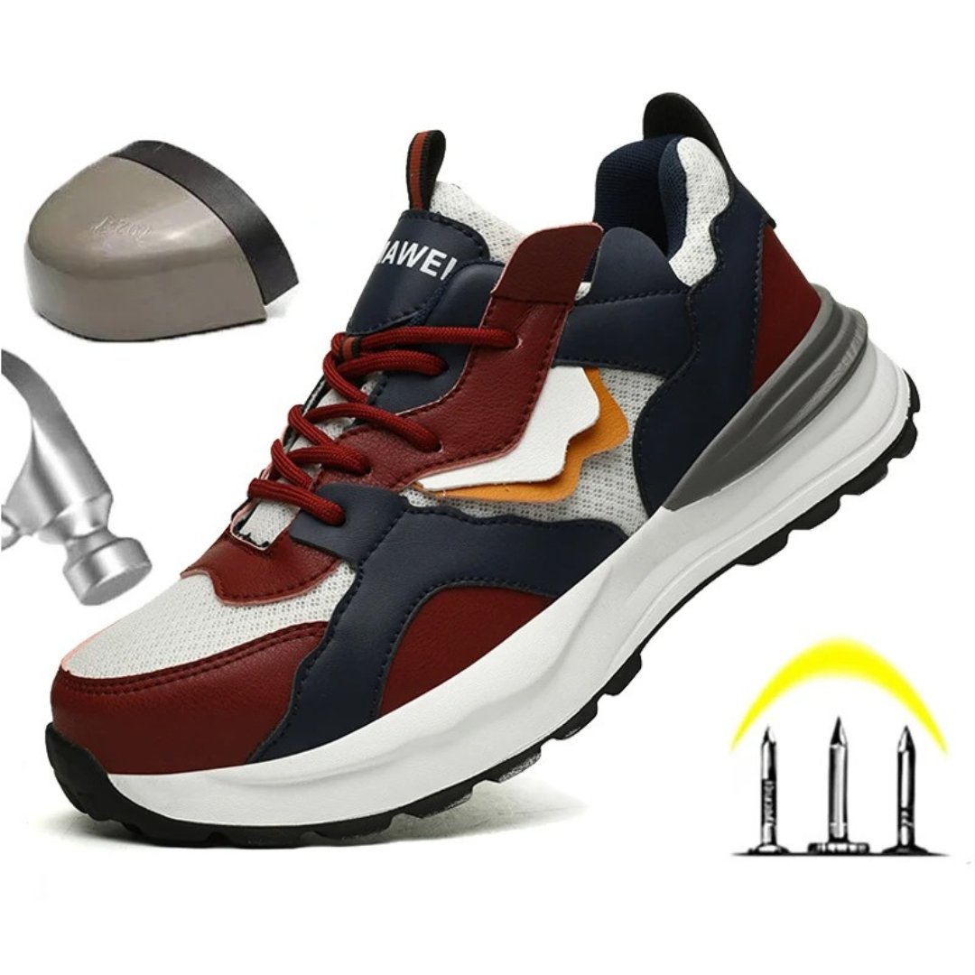 Chaussures de sécurité anti-perforation pour homme – Embout en acier, légères, antidérapantes, baskets de travail durables
