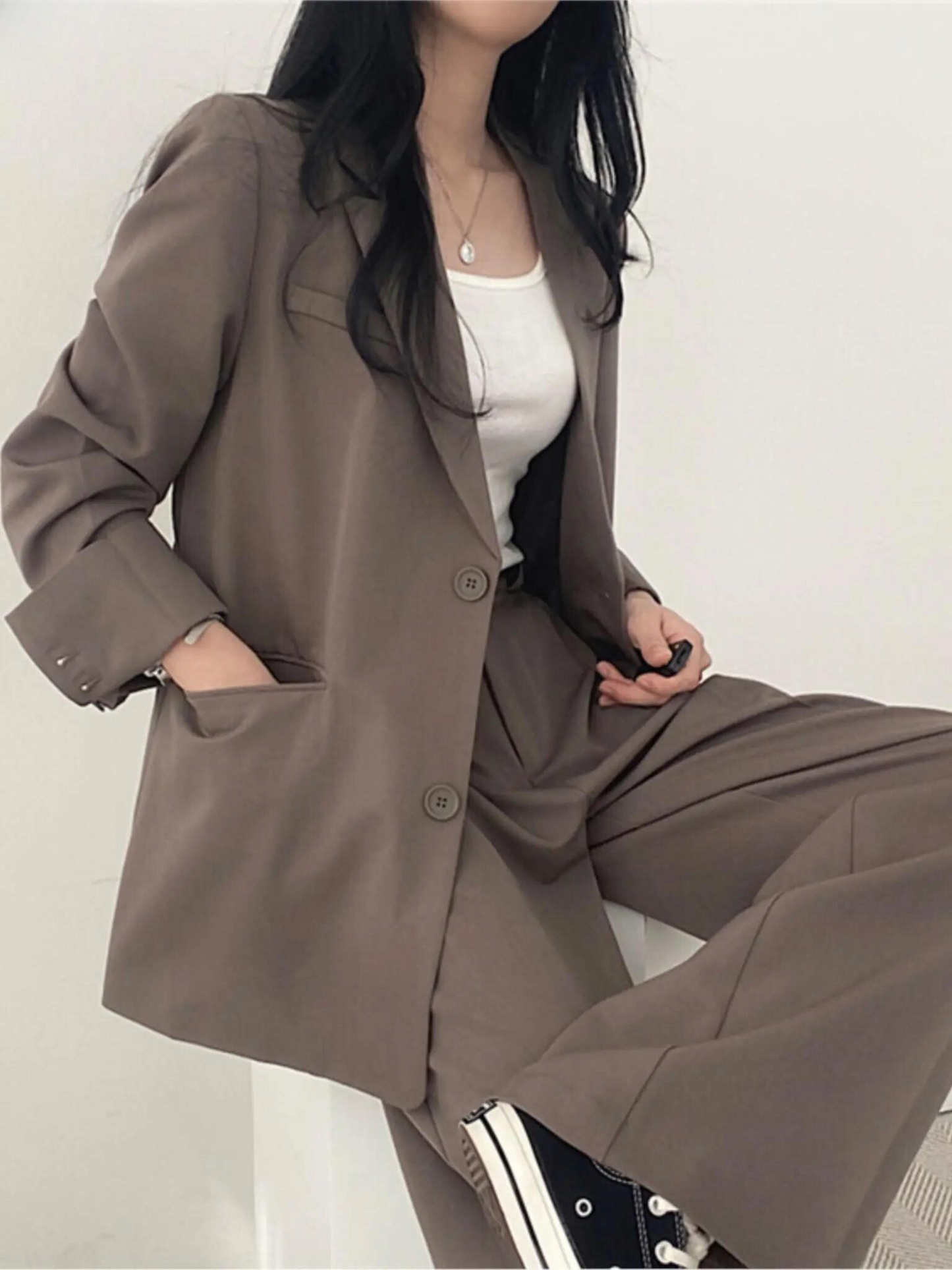 Tailleur Femme Deux Pièces | Tailleur Pantalon Femme | Ensemble Femme Deux Pièces