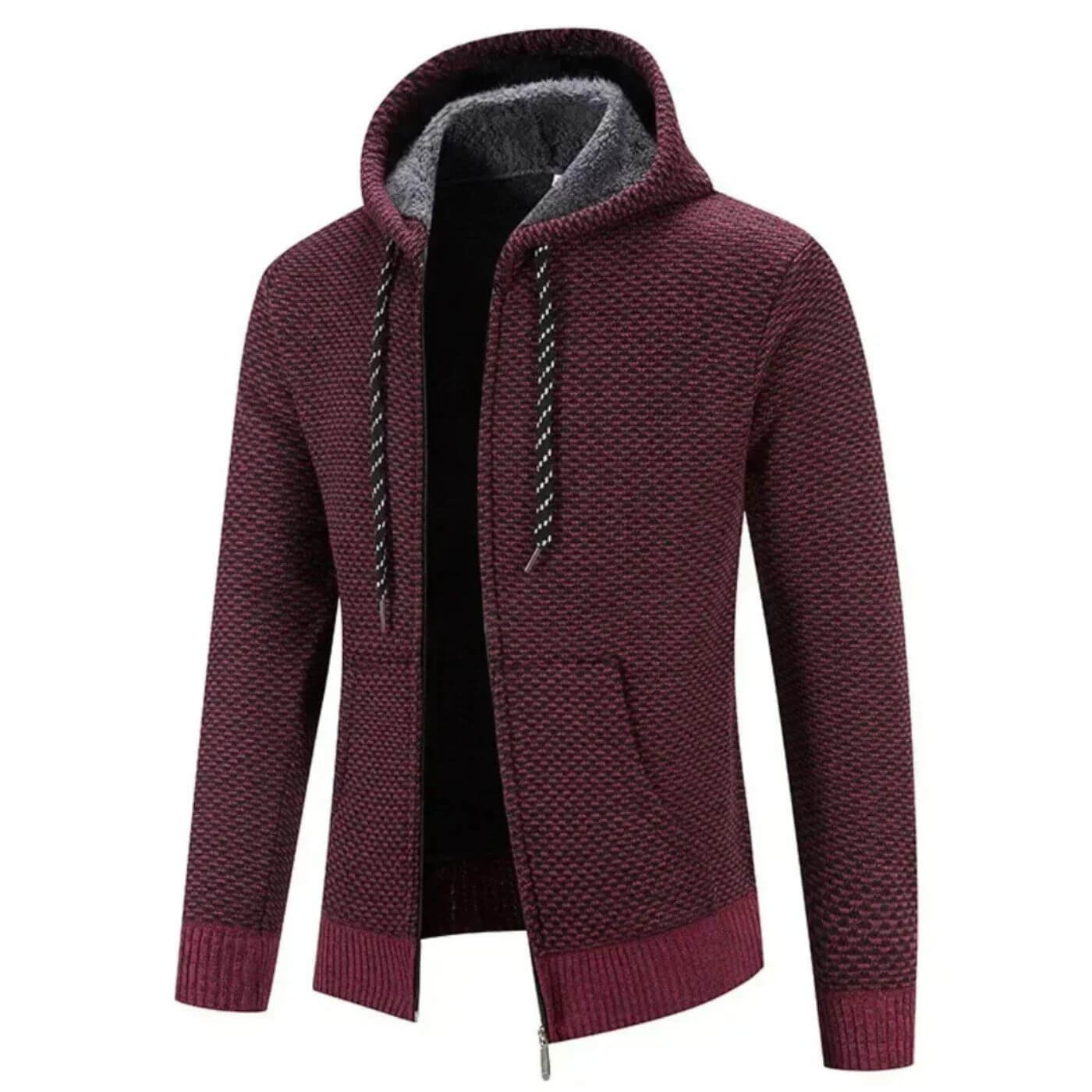 Men's Hoodie Lined with Fleece – Thick and Comfortable Sweater Jacket