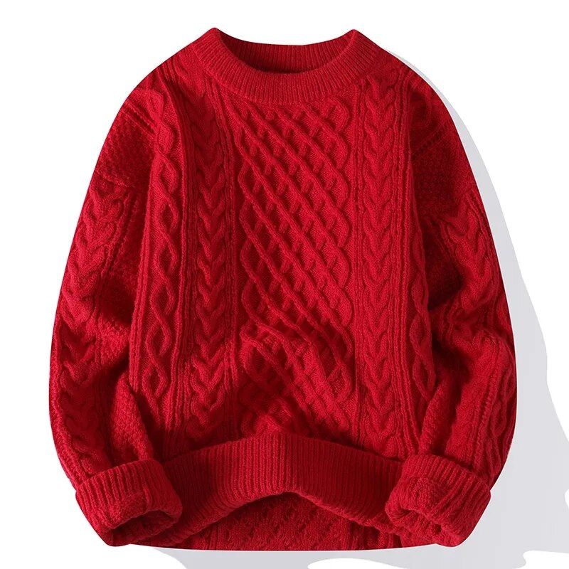 Pull Tricot Vintage Homme – Chandail Rétro Chaud Et Élégant