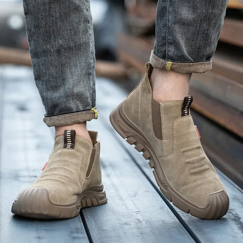 Chaussures de sécurité protectrices confort durables hommes – Embout en acier, antidérapantes, légères, botte de travail industrielles résistantes à la perforation
