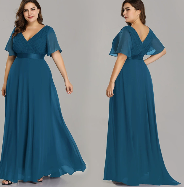 Robe de demoiselle d'honneur trapèze pour femme – Style élégant et formel pour une cérémonie de mariage