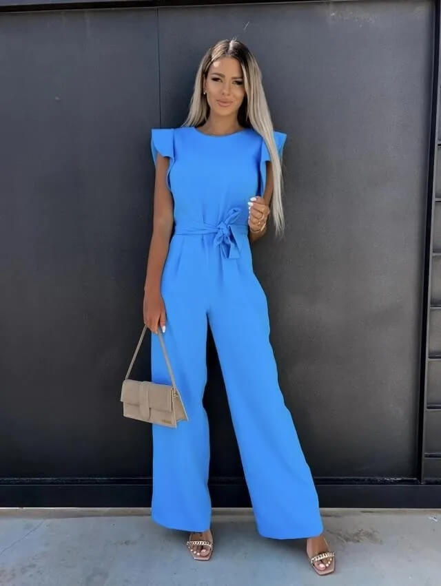 Combinaison élégante et confortable femmes à manches papillon – Tenue une-pièce légère et stylée pour occasions formelles et décontractées