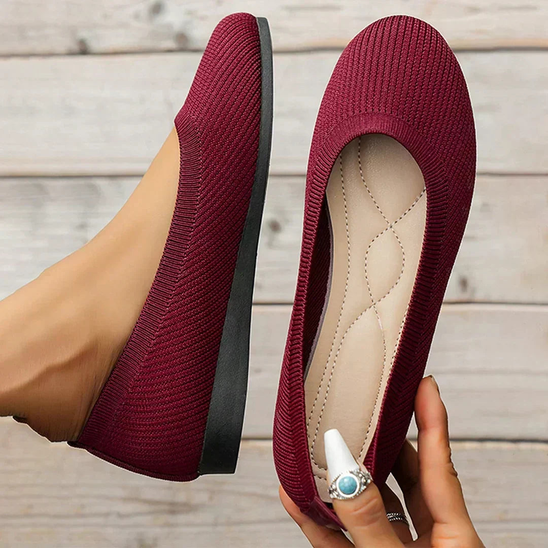 Chaussures Plates Femme Antidérapantes en Maille Légère – Confort Respirant pour Travail et Marche