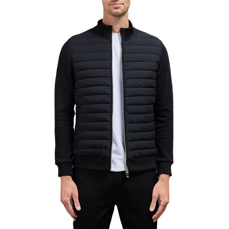 Veste matelassée légère à col montant pour homme – Vêtements d'extérieur d'hiver élégants