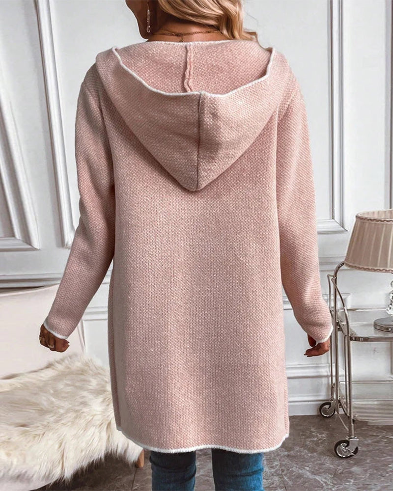 Lang cardigan til kvinder med lommer – Elegant og blød