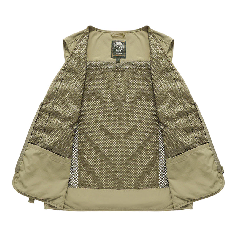 Gilet d'Été Léger Multi-Poches Homme – Veste Sans Manches Respirante pour la Randonnée, la Pêche, le Camping et les Voyages