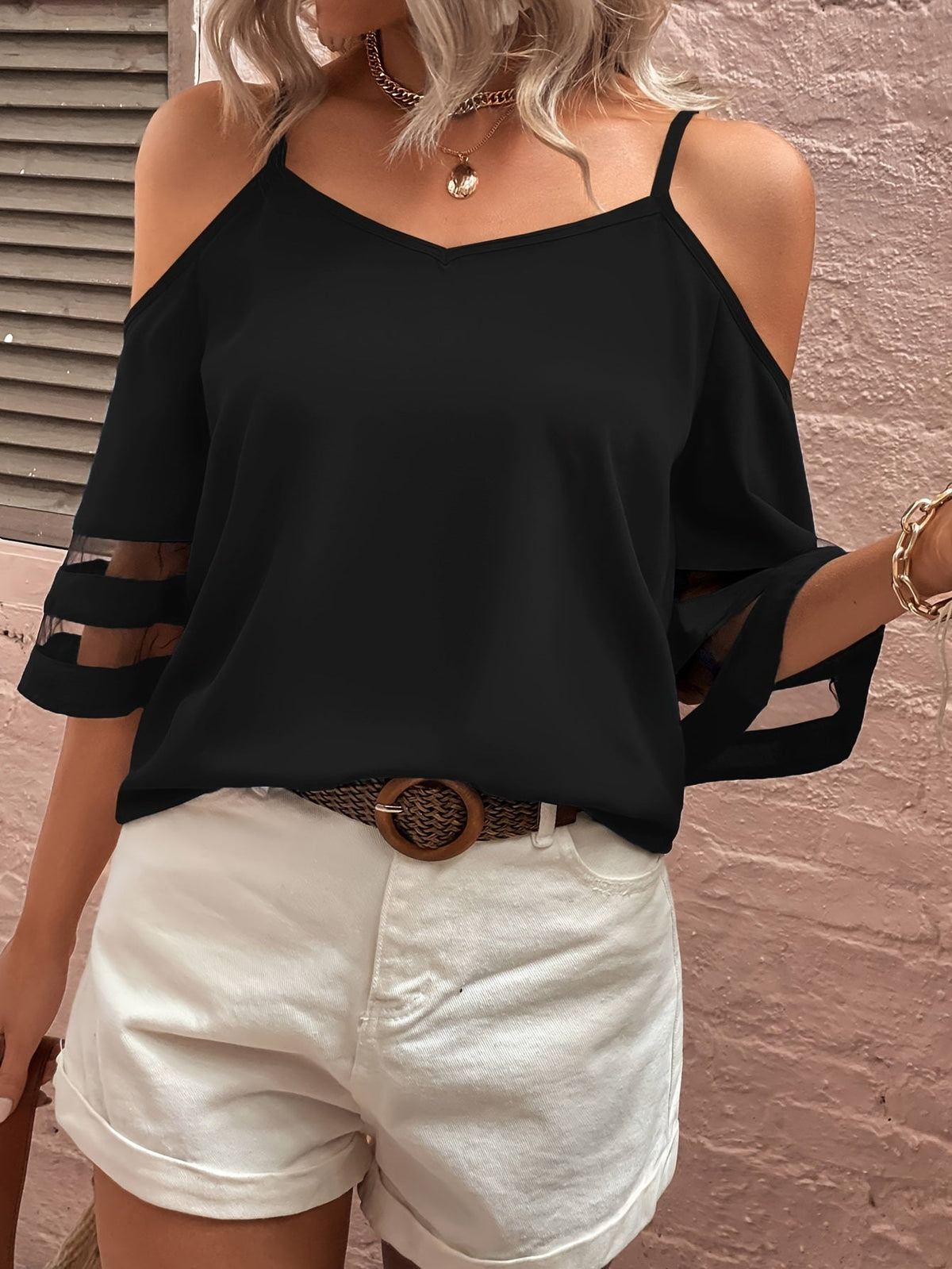 Blouse d’Été Élégante et Confortable pour Femme – Blouse Épaule Dénudée Chic