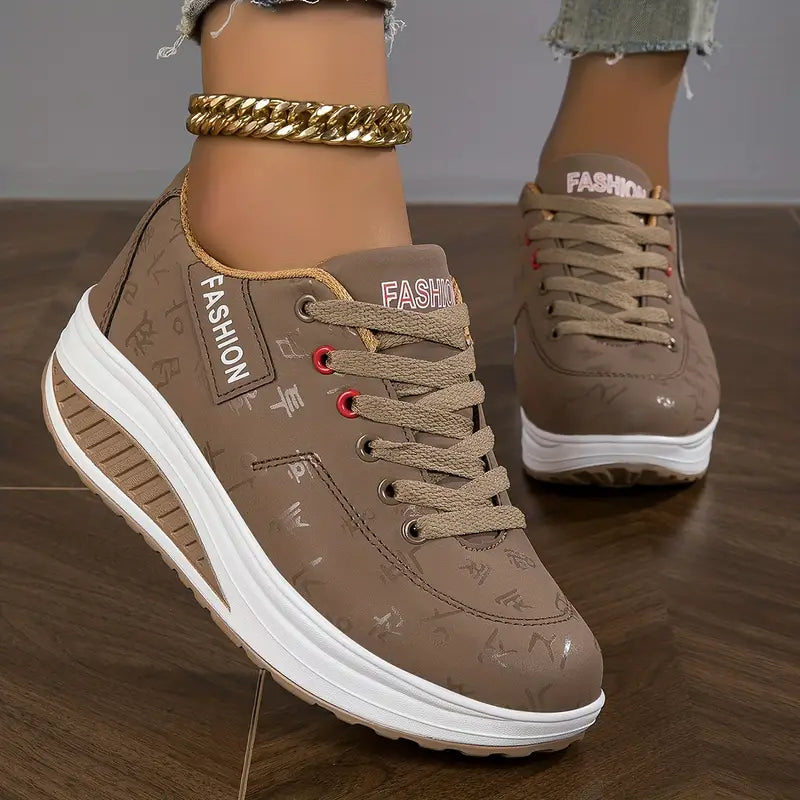 Baskets Orthopédiques Femme Confort à Lacets – Chaussures de Marche Décontractées Respirantes Légères et de Soutien
