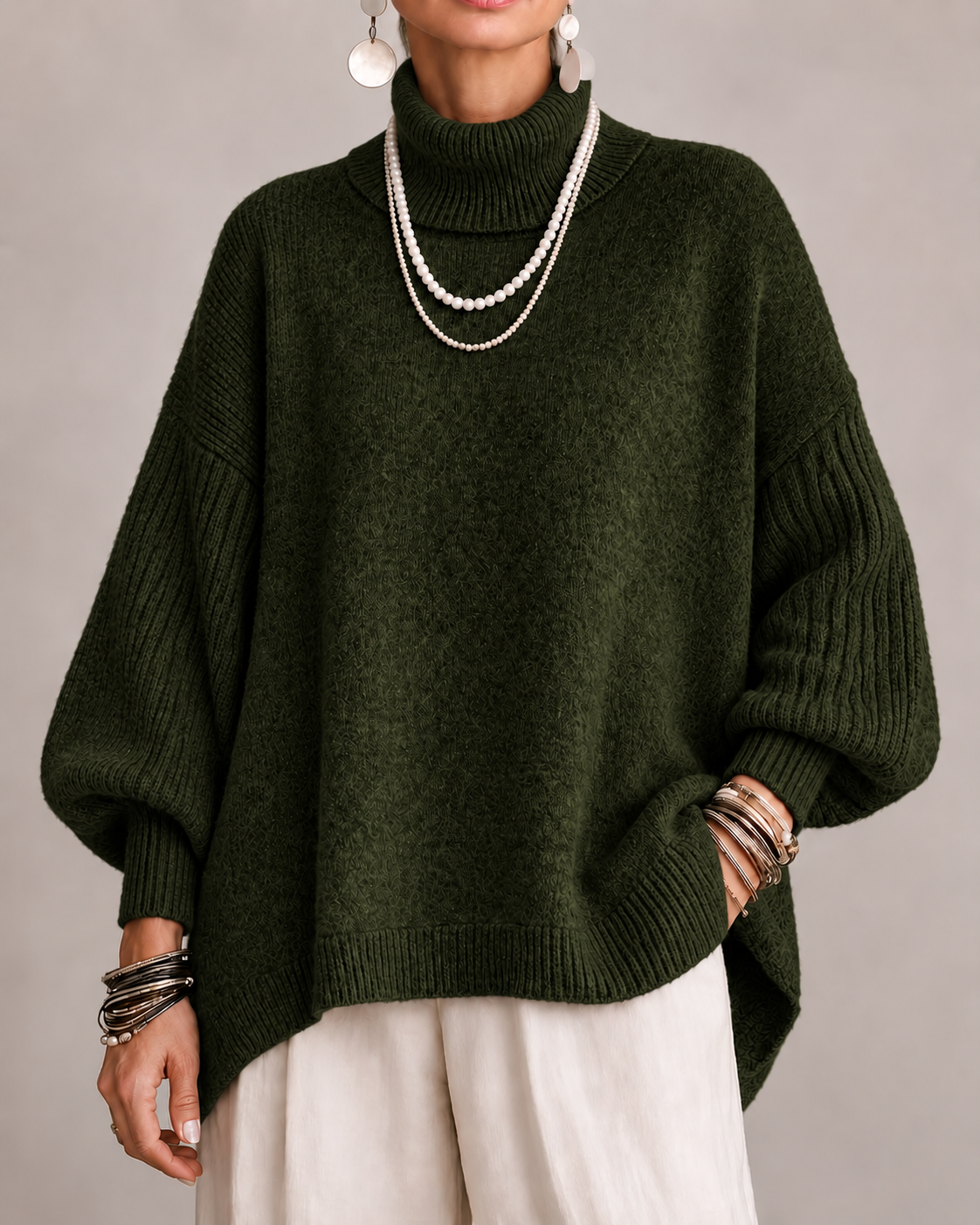Kathleen women's turtleneck sweater - Elegant and soft