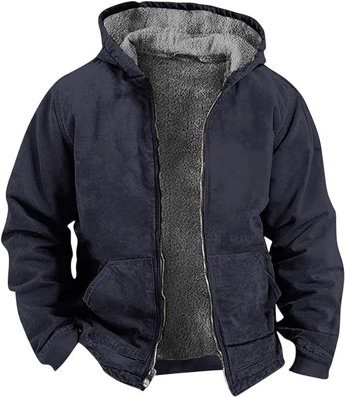 Veste imperméable et coupe-vent doublée en polaire pour homme