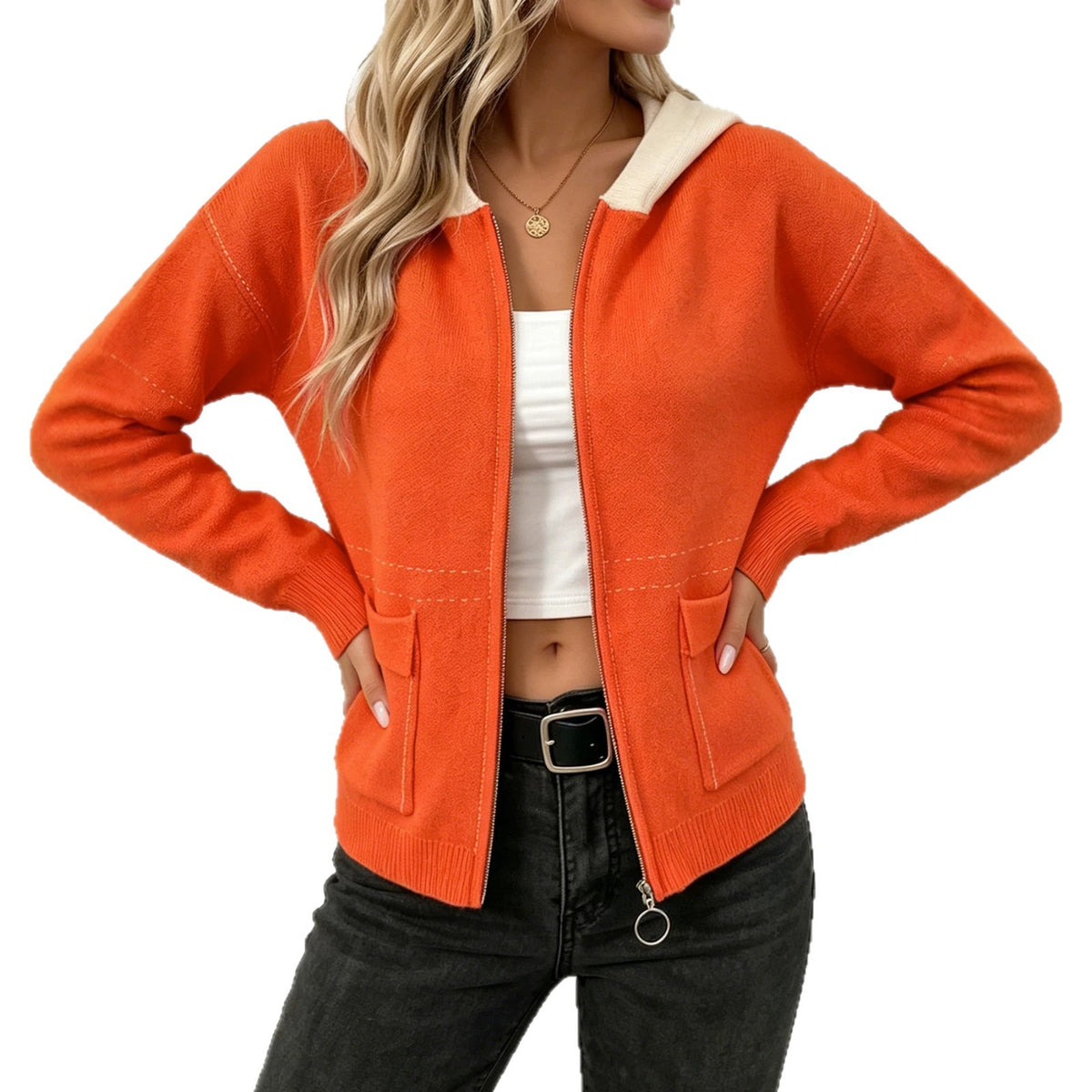 Cardigan zippe femme a capuche - Doux et sportif