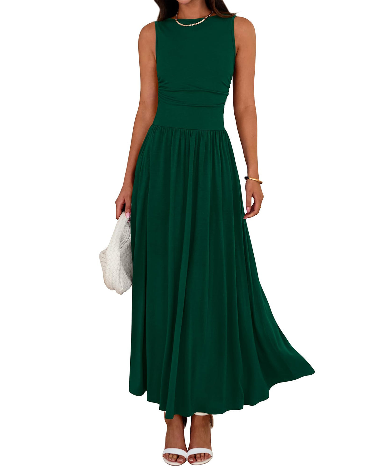 Robe longue femme fluide à poches