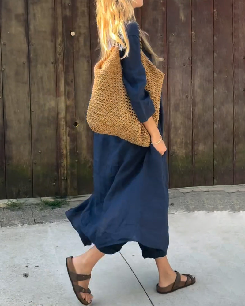 Ensemble Décontracté Tunique et Pantalon Femme – Tenue Légère Été