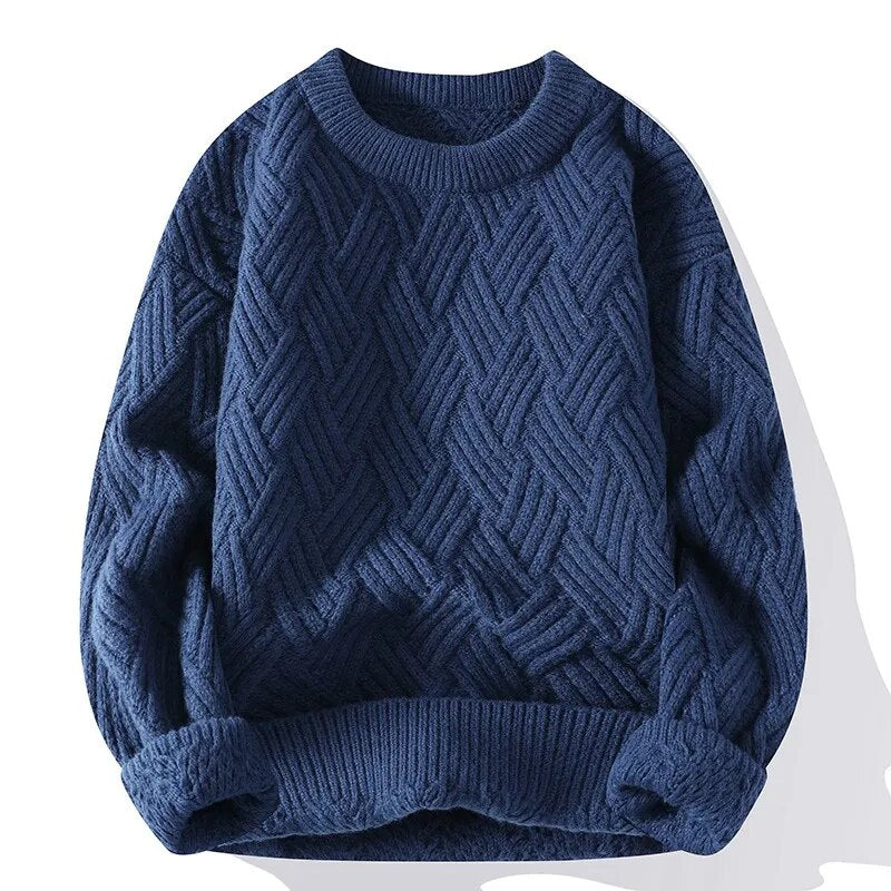 Pull Tricot Vintage Homme – Chandail Rétro Chaud Et Élégant